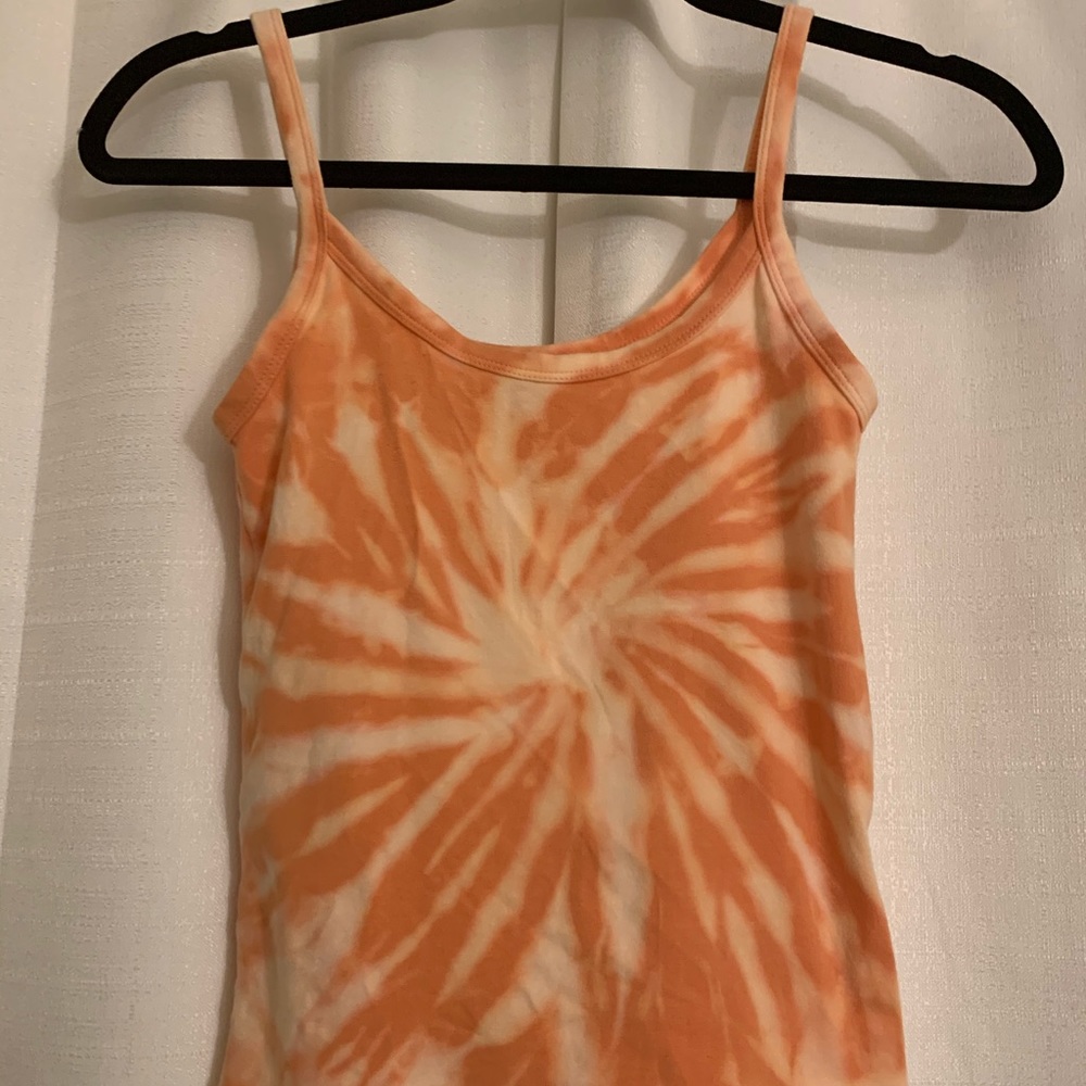SOLD Forever 21 Orange/Creme Custom Dyed Tank Top